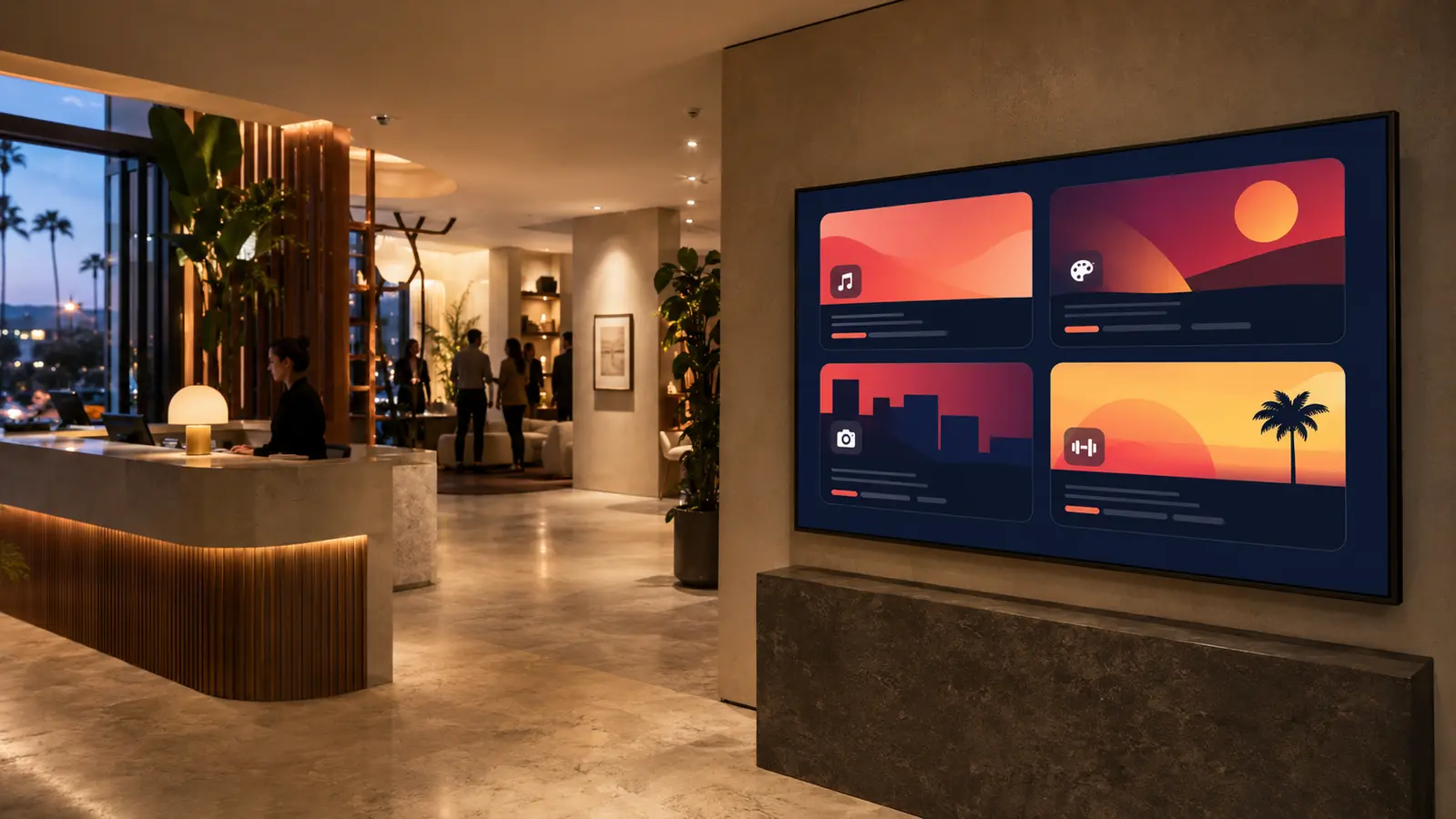 The Out & About Move Board in a boutique hotel